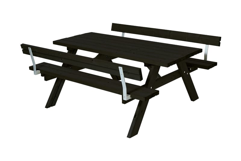 Bord- og benkesett med 2 ryggstøtter - Hagemøbler - Hagebord - Piknikbord