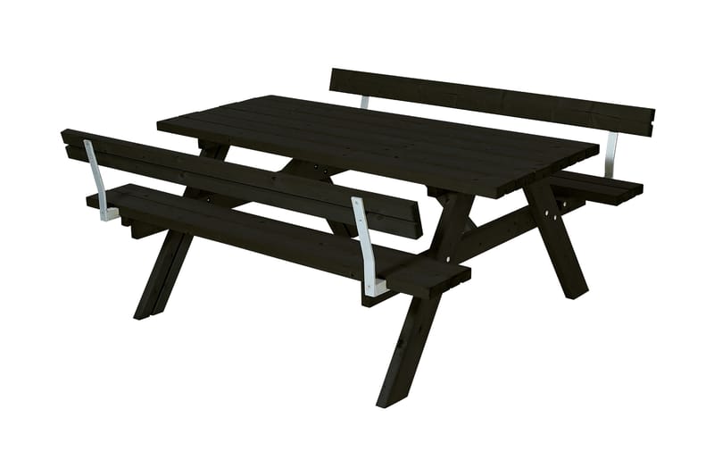 Bord- og benkesett med 2 ryggstøtter - Piknikbord