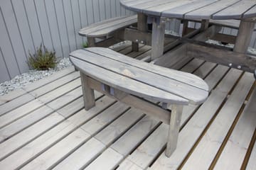 Frankfurt Piknikbord - Brun - Hvit - Hagemøbler - Hagebord - Piknikbord
