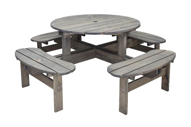 Frankfurt Piknikbord - Brun, Hvit