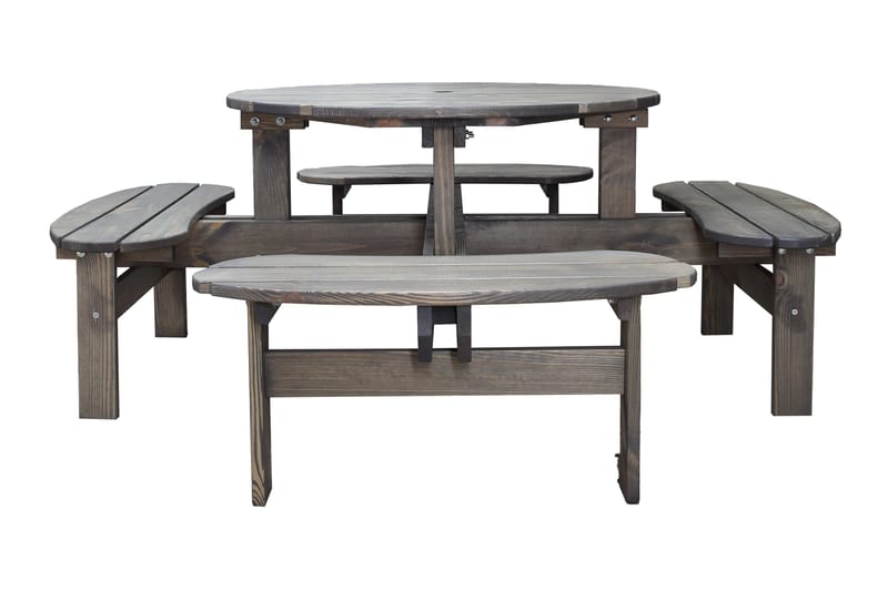 Frankfurt Piknikbord - Brun - Hvit - Hagemøbler - Hagebord - Piknikbord