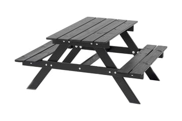 Hillerstorp Picnic Mini Piknikbord 106x90 cm - Furu/Svart - Hagemøbler - Hagebord - Piknikbord
