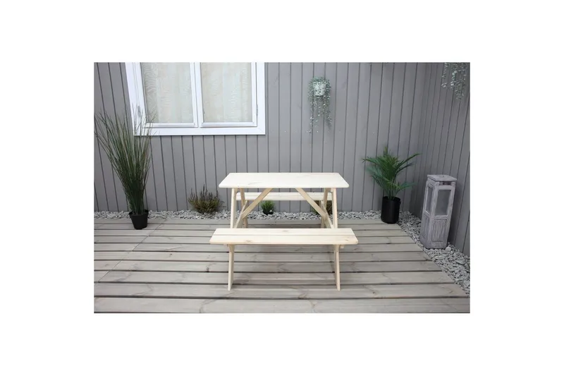 Piknikbord Mini Rasta for barn - Naturlig farge - Hagemøbler - Hagebord - Piknikbord