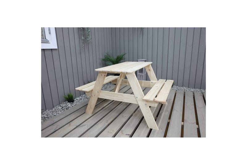 Piknikbord Mini Rasta for barn - Naturlig farge - Hagemøbler - Hagebord - Piknikbord