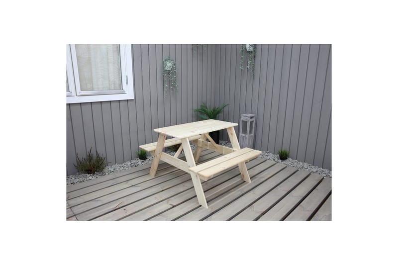 Piknikbord Mini Rasta for barn - Naturlig farge - Hagemøbler - Hagebord - Piknikbord