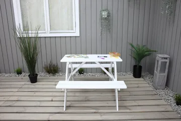 Nancie Mini Piknikbord - Hvit - Hagemøbler - Hagebord - Piknikbord