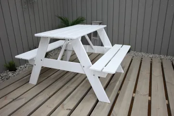 Nancie Mini Piknikbord - Hvit - Hagemøbler - Hagebord - Piknikbord