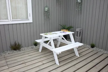 Nancie Mini Piknikbord - Hvit - Hagemøbler - Hagebord - Piknikbord