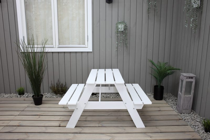 Nancie Mini Piknikbord - Hvit - Hagemøbler - Hagebord - Piknikbord