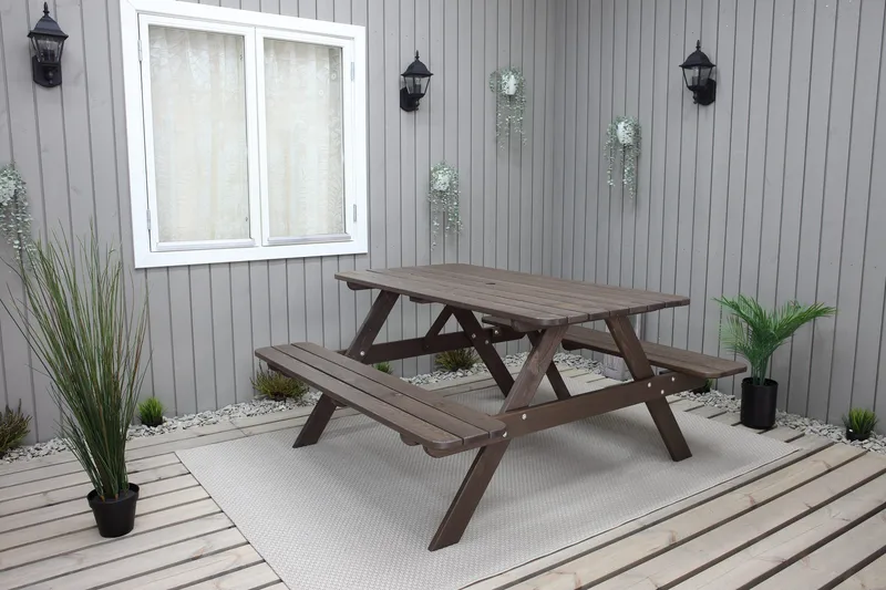 Nancie Piknikbord 150 cm - Brun - Hagemøbler - Hagebord - Piknikbord