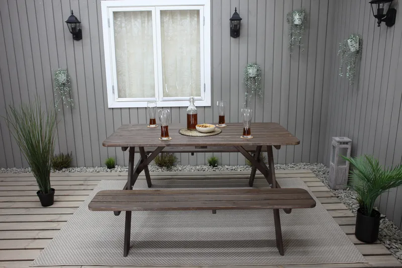 Nancie Piknikbord 150 cm - Brun - Hagemøbler - Hagebord - Piknikbord
