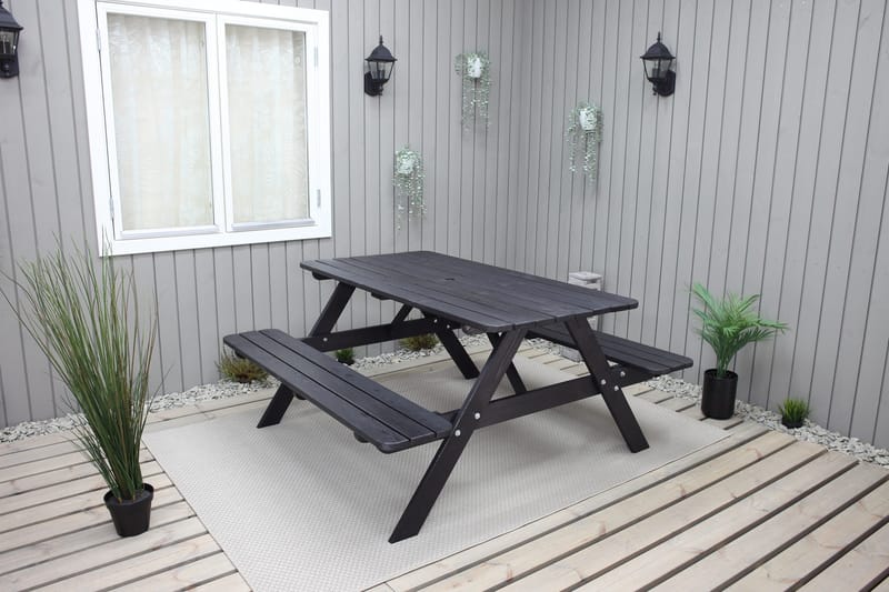 Nancie Piknikbord 158 cm - Kaffesvart - Hagemøbler - Hagebord - Piknikbord