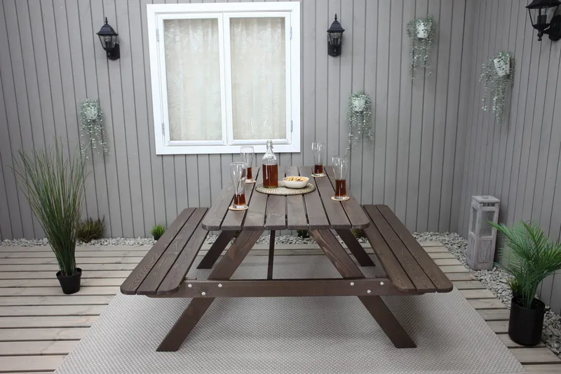 Nancie Piknikbord 150 cm - Brun - Hagemøbler - Hagebord - Piknikbord