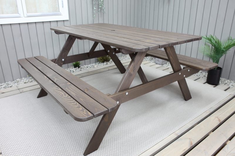 Nancie Piknikbord 150 cm - Brun - Hagemøbler - Hagebord - Piknikbord