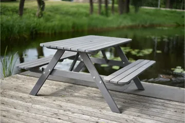 Nancie Piknikbord 158 cm - Grå - Hagemøbler - Hagebord - Piknikbord