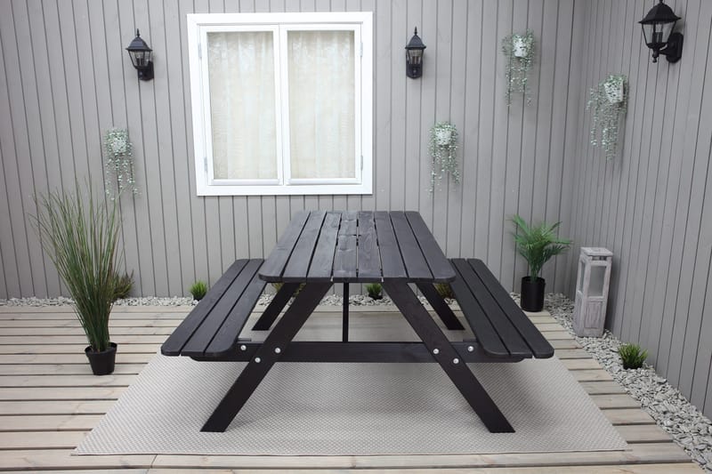 Nancie Piknikbord 158 cm - Kaffesvart - Hagemøbler - Hagebord - Piknikbord
