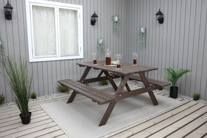 Nancie Piknikbord 150 cm - Brun - Hagemøbler - Hagebord - Piknikbord