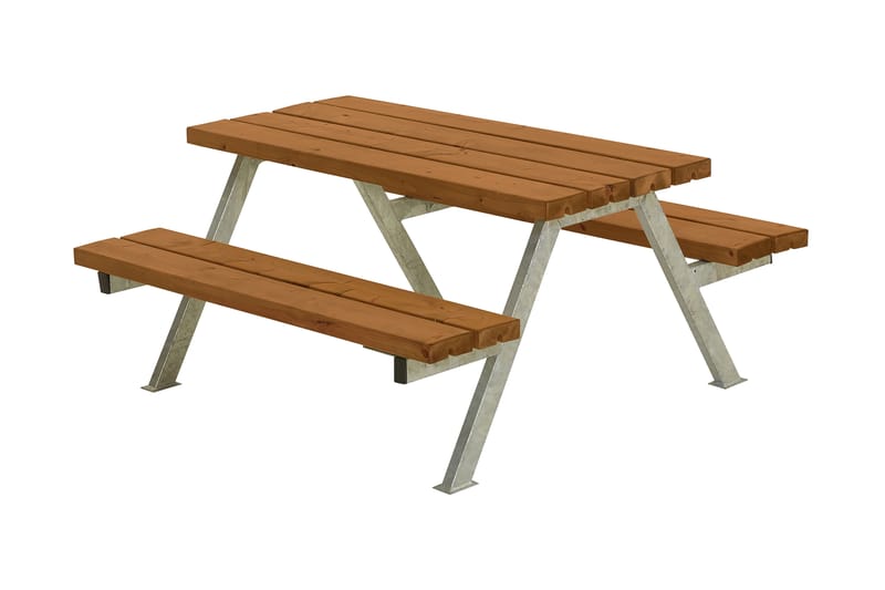 PLUS Alpha Bord/Benksett 118 cm Teak - Hagemøbler - Hagebord - Piknikbord
