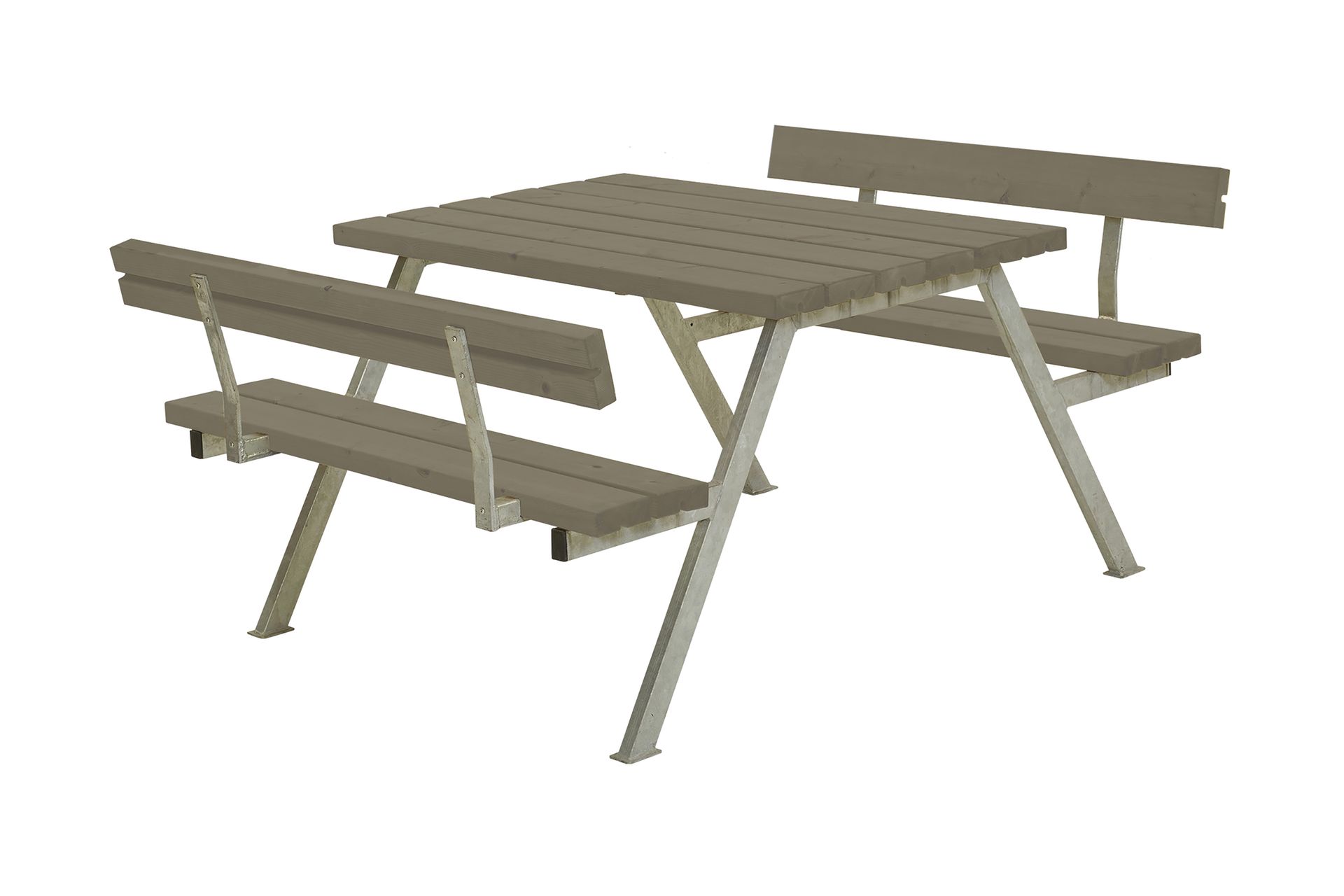 PLUS Alpha Bord/Benksett med 2 Ryggstøtte 118 cm - Hagemøbler - Hagebord - Piknikbord