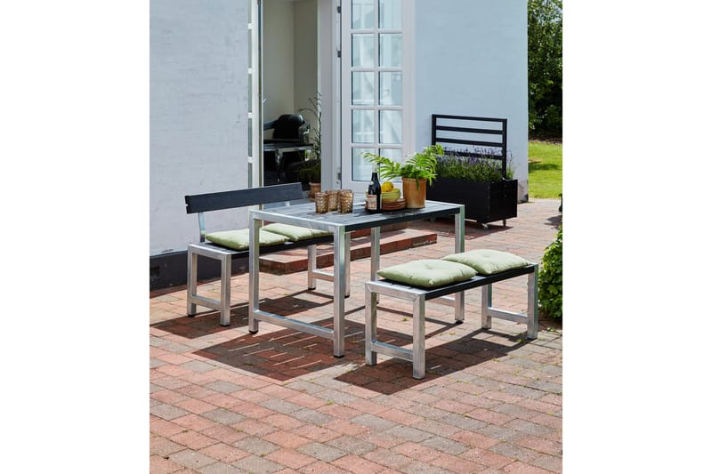 PLUS Cafésett med 1 Ryggstøtte 127 cm - Hagemøbler - Hagebord - Piknikbord