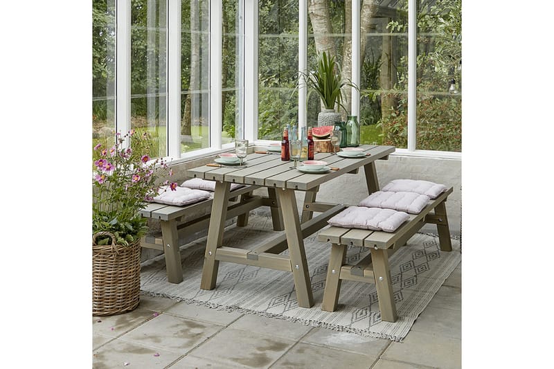 PLUS Country Plankebenk 177 cm - Hagemøbler - Hagebord - Piknikbord