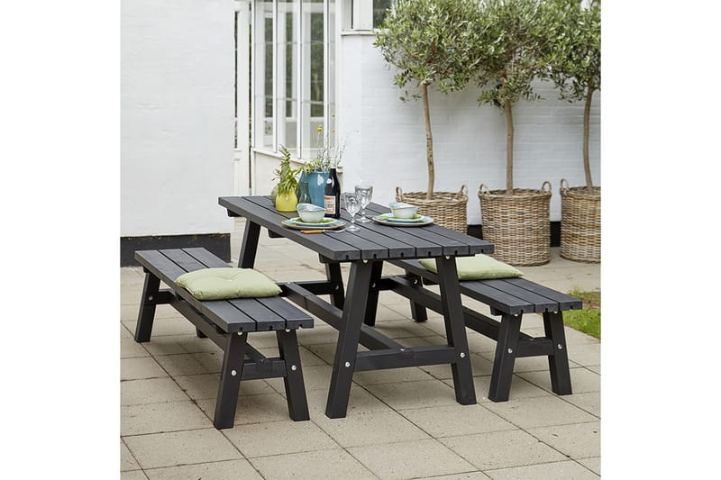 PLUS Country Plankesett 177 cm Bord og 2 Benker, - Hagemøbler - Hagebord - Piknikbord