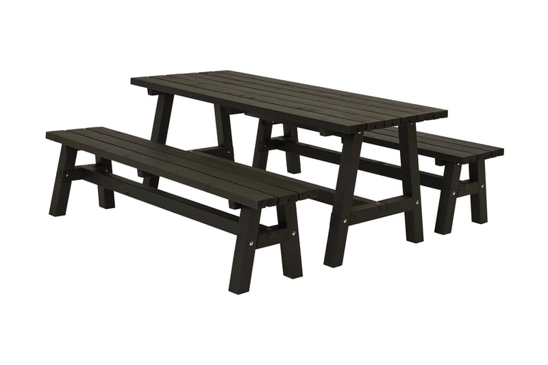 PLUS Country Plankesett 177 cm Bord og 2 Benker, - Hagemøbler - Hagebord - Piknikbord