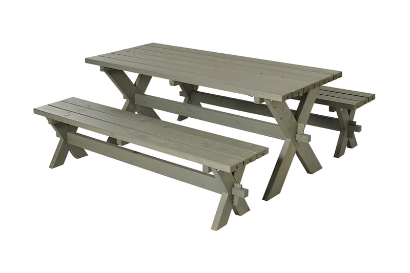 PLUS Nostalgi Bord/Benksett 177 cm Bord og 2 Benker - Hagemøbler - Hagebord - Piknikbord