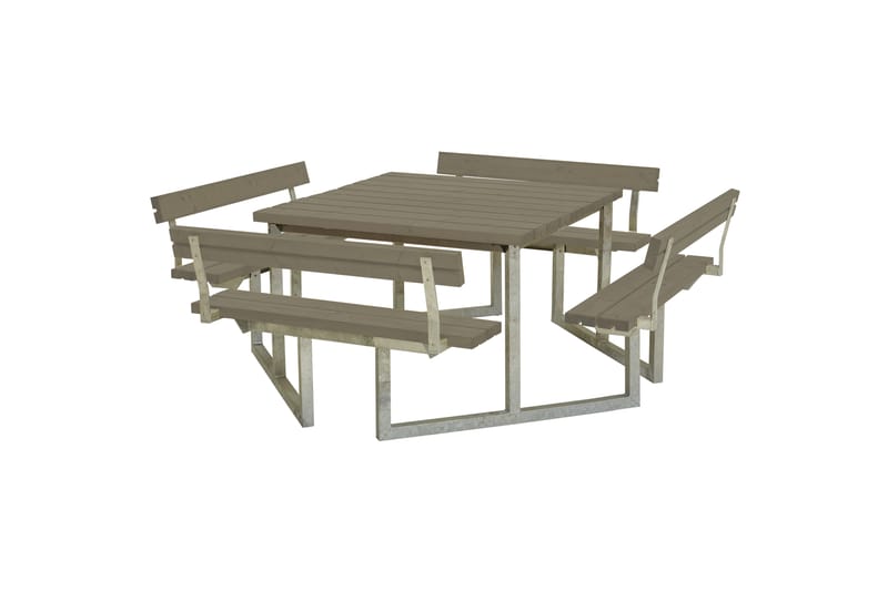 PLUS Twist Benkesett med 4 Ryggstøtter 227 cm - Hagemøbler - Hagebord - Piknikbord