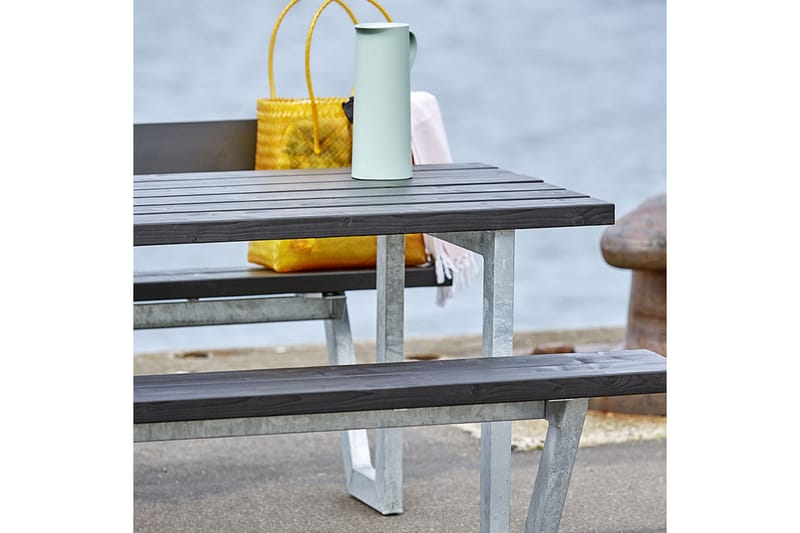 PLUS Wega Bord/Benksett med 2 Ryggstøtte 177 cm - Hagemøbler - Hagebord - Piknikbord