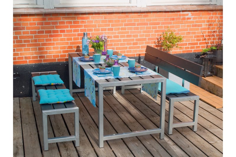 PLUS Plankesett med 1 Ryggstøtte 186 cm - Hagemøbler - Hagebord - Piknikbord
