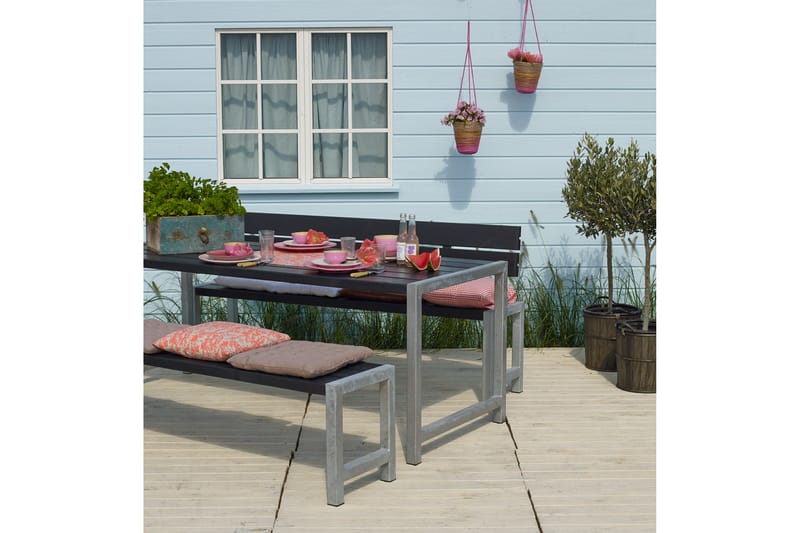 PLUS Plankesett med 1 Ryggstøtte 186 cm - Hagemøbler - Hagebord - Piknikbord