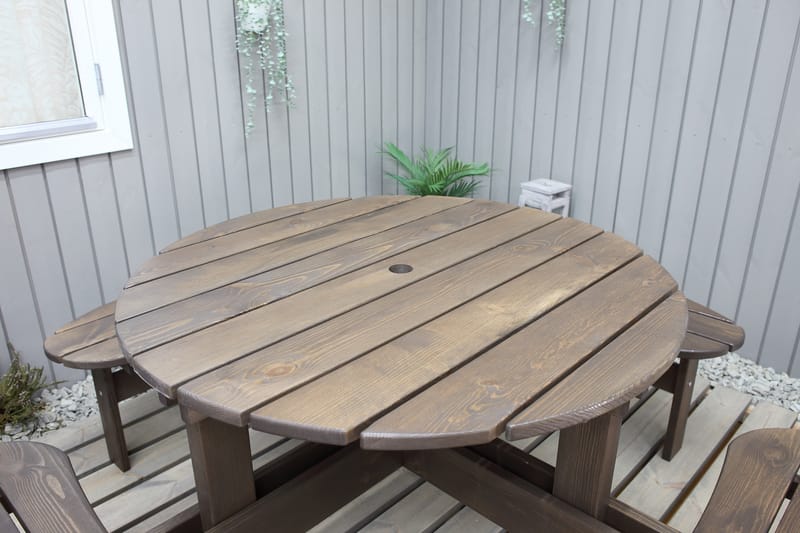 Rogolo Piknikbord 199 cm - Brun - Hagemøbler - Hagebord - Piknikbord