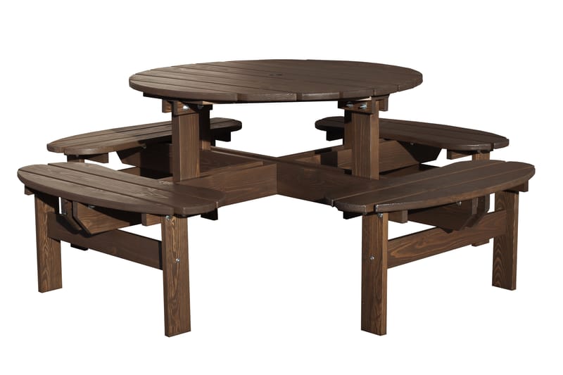 Rogolo Piknikbord 199 cm - Brun - Hagemøbler - Hagebord - Piknikbord