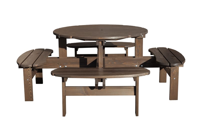 Rogolo Piknikbord 199 cm - Brun - Hagemøbler - Hagebord - Piknikbord