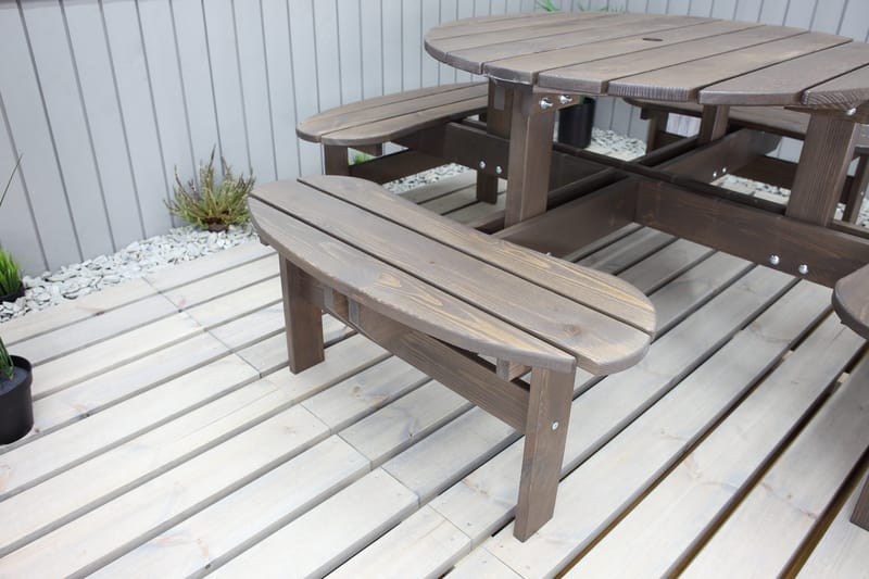 Rogolo Piknikbord 199 cm - Brun - Hagemøbler - Hagebord - Piknikbord