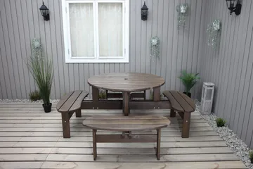Rogolo Piknikbord 199 cm - Brun - Hagemøbler - Hagebord - Piknikbord