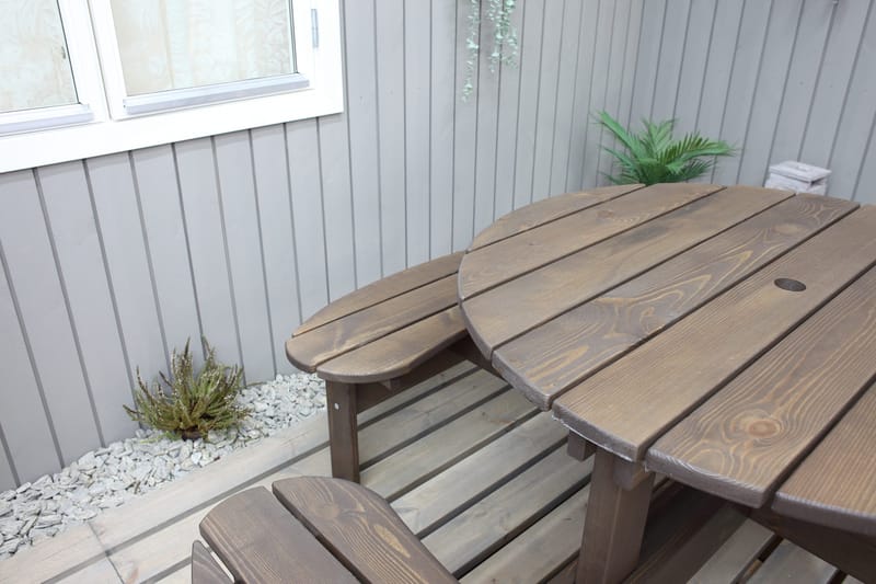 Rogolo Piknikbord 199 cm - Brun - Hagemøbler - Hagebord - Piknikbord