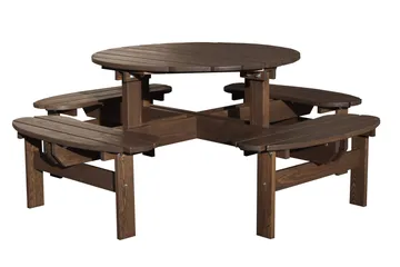Rogolo Piknikbord 199 cm - Brun - Hagemøbler - Hagebord - Piknikbord