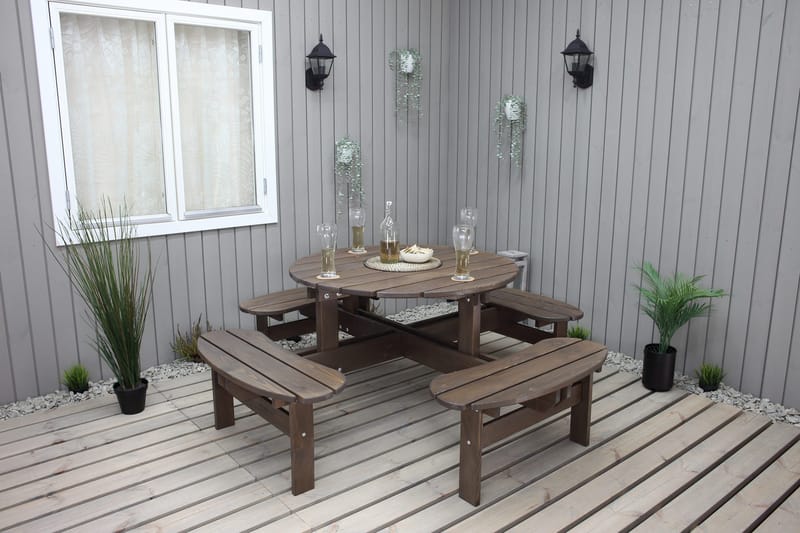 Rogolo Piknikbord 199 cm - Brun - Hagemøbler - Hagebord - Piknikbord