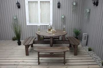 Rogolo Piknikbord 199 cm - Brun - Hagemøbler - Hagebord - Piknikbord