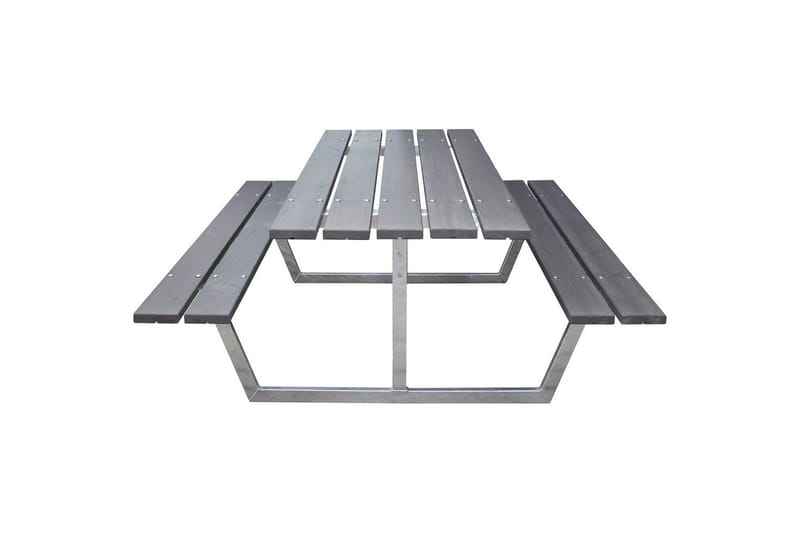 Piknikbord Rustikk Metall Uten Ryggstøtte, - Uten Ryggstøtte, Grå - Hagemøbler - Hagebord - Piknikbord