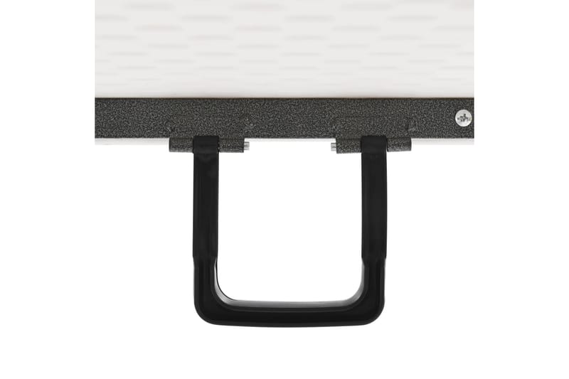 Sammenleggbart hagebord med 2 benker 180cm stål og HDPE hvit - Hvit - Hagemøbler - Hagebord - Piknikbord
