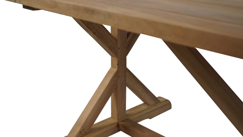 Prato Bord med X-ben 240×100 cm - Tre - Hagemøbler - Hagebord - Spisebord ute