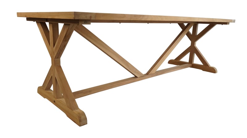Prato Bord med X-ben 240×100 cm - Tre - Hagemøbler - Hagebord - Spisebord ute