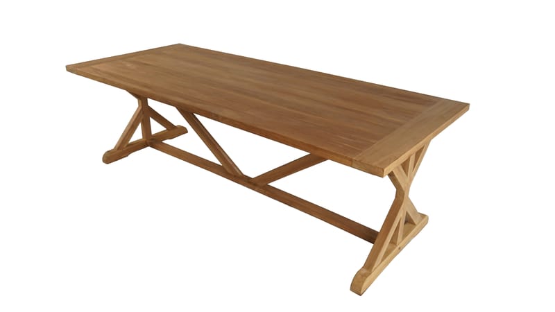 Prato Bord med X-ben 240×100 cm - Tre - Hagemøbler - Hagebord - Spisebord ute