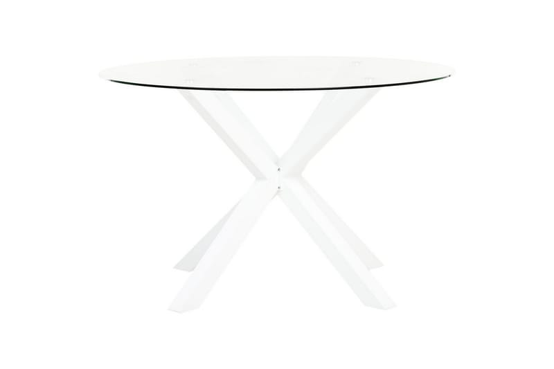 Rundt bord Maletto, Hvit, gjennomsiktig