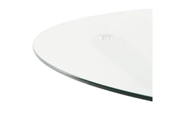Rundt bord Maletto - Hvit, gjennomsiktig - Hagemøbler - Hagebord - Spisebord ute