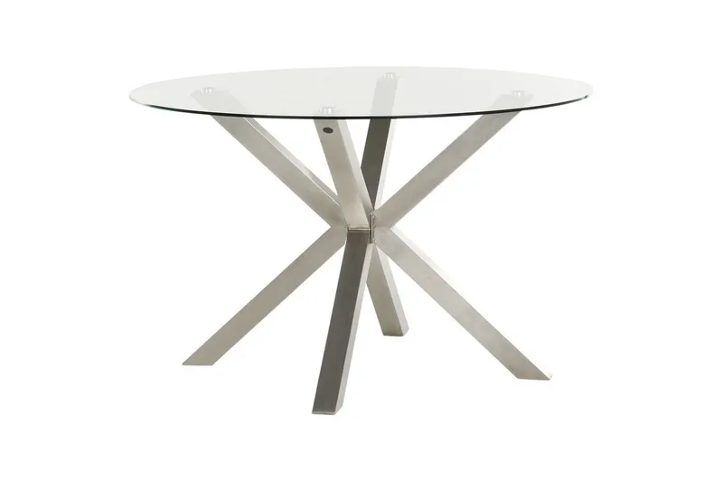 Rundt bord Maletto - Sølv, Transparent - Hagemøbler - Hagebord - Spisebord ute