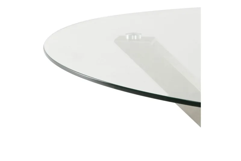 Rundt bord Maletto - Sølv, Transparent - Hagemøbler - Hagebord - Spisebord ute